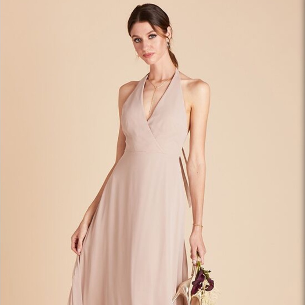 Birdy Grey Moni Convertible Dress -Taupe-Chiffon- Size Large-NWT-Never Been Worn